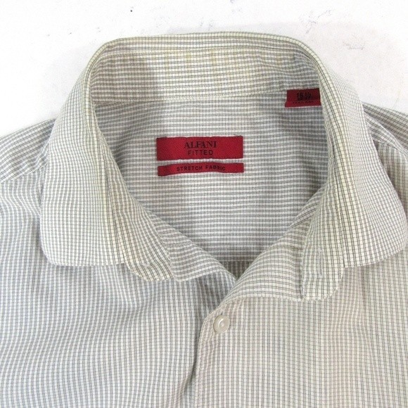 Alfani Fitted Men's 16-1/2 36/37 Dress Shirt - Picture 4 of 6